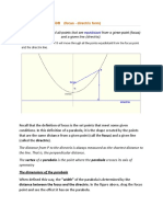 The Dimensions of The Parabola: Distance Between The Focus and The Directrix. in The Figure Above, Drag The Focus