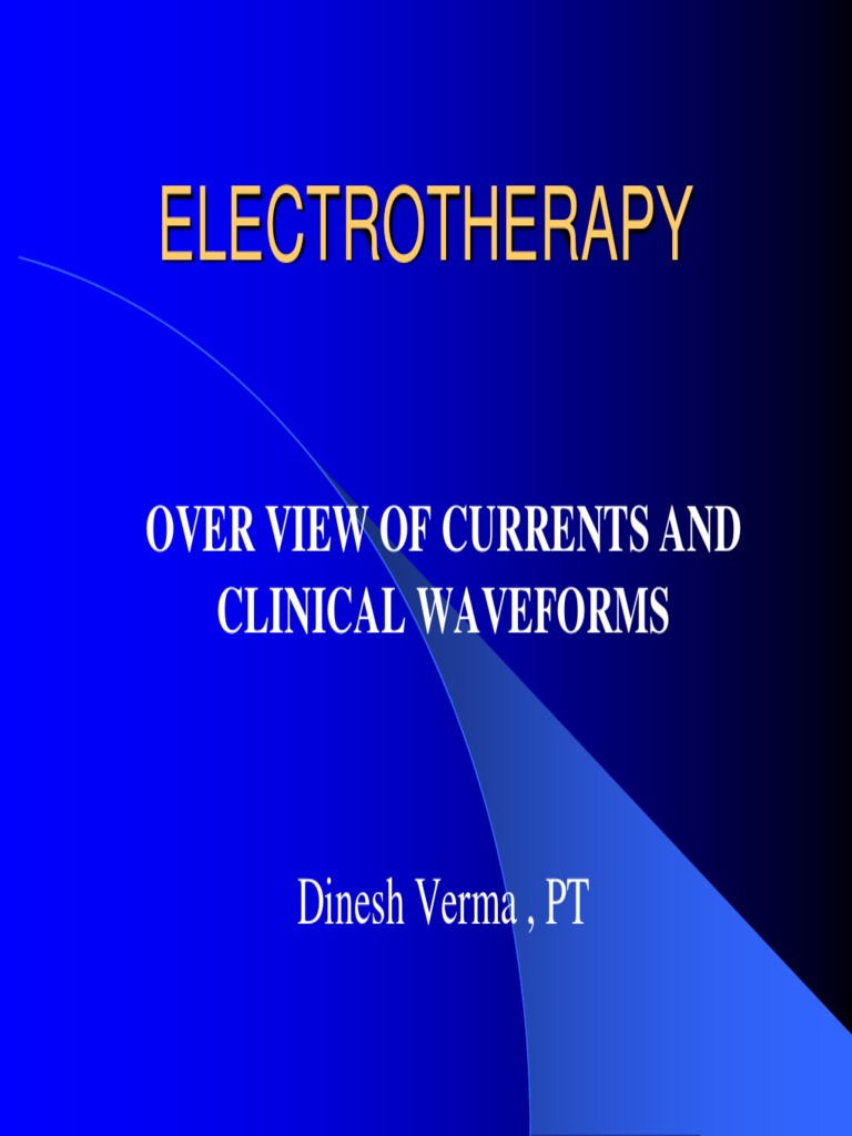 BASIC Electrotherapy PDF | PDF | Electric Current | Electrical ...