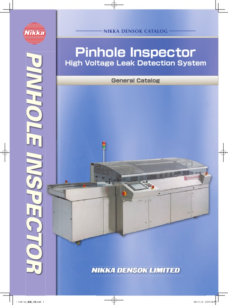 Pinhole Inspector High Voltage Leak Detection System PDF High Voltage Leak