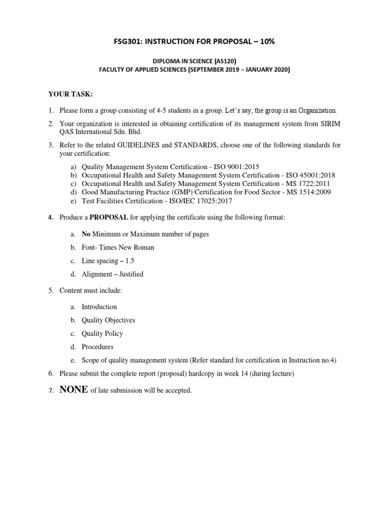 Instruction Proposal PDF | PDF