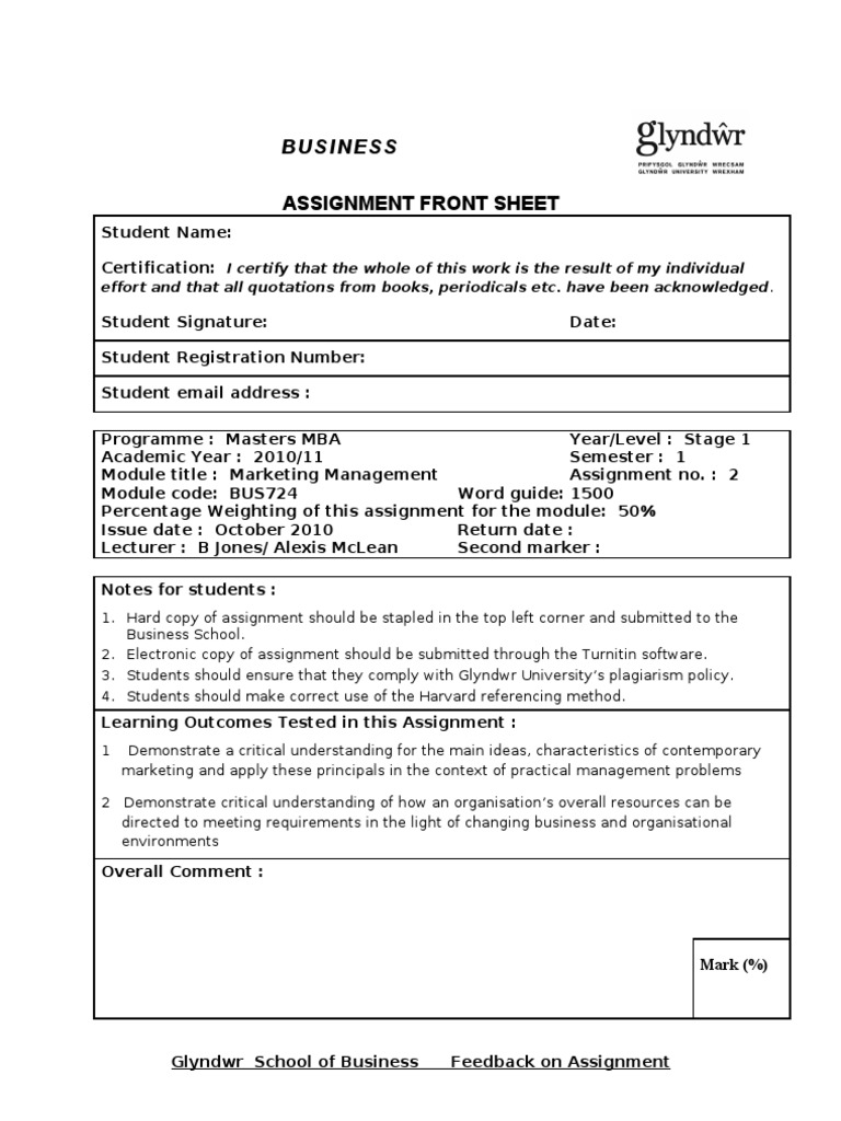 Mba coursework examples picture