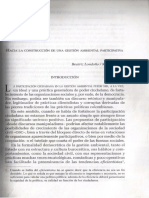 Hacia La Construcción de Una Gestión Ambiental Participativa Londoño y Rojas