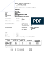 VESSEL PARTICULARS AND GAS INSTALLATION SPECS