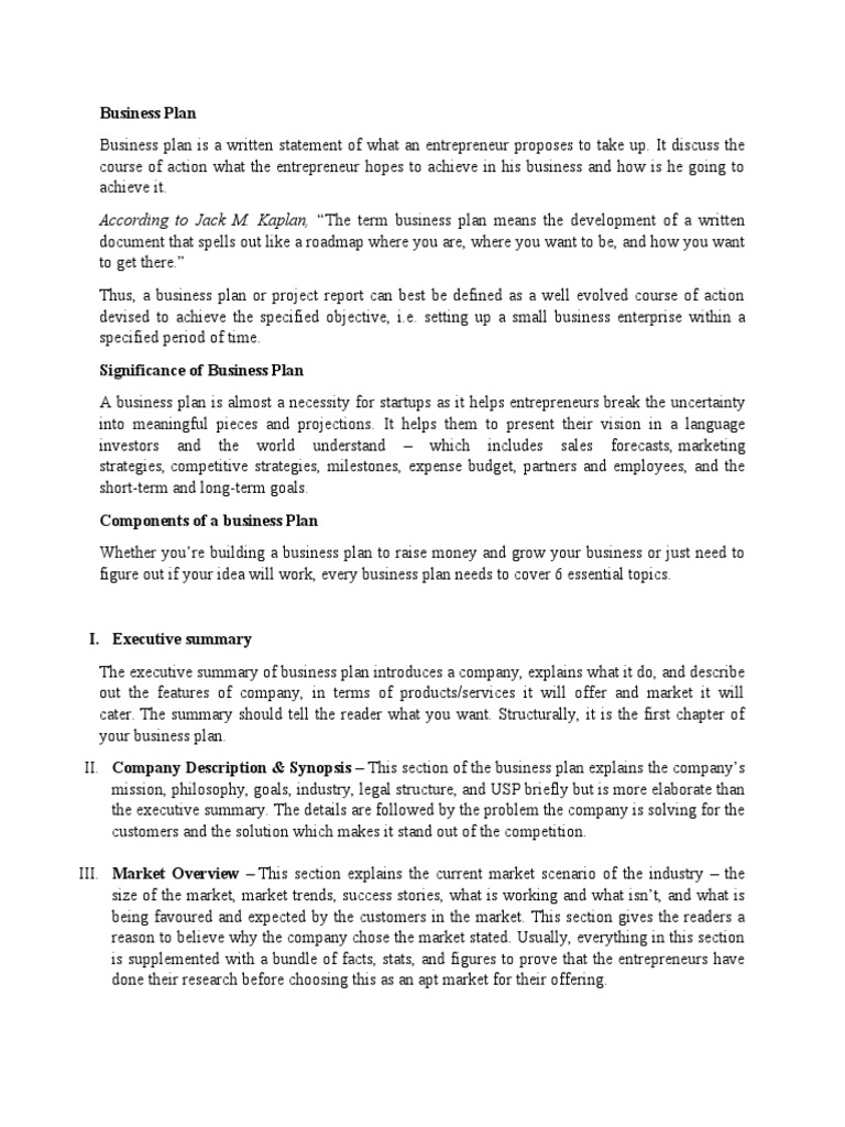 Business Plan For Entrepreneurs Pdf Entrepreneurship Business Model