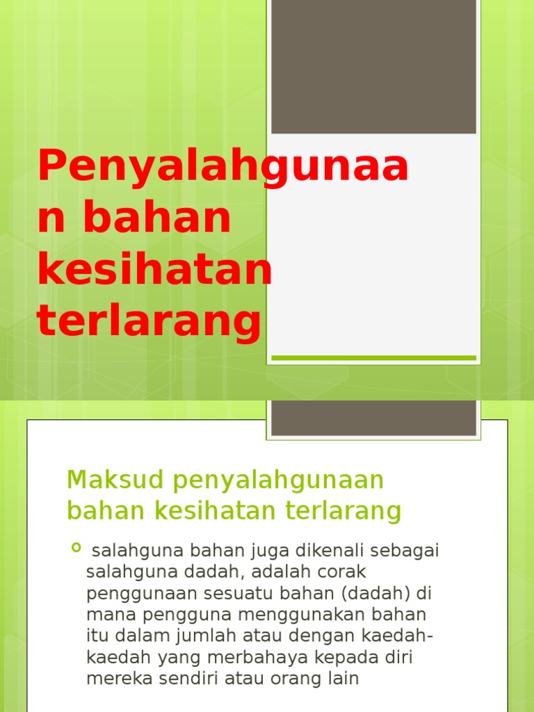 Penyalahgunaan Bahan Kesihatan Terlarang Pdf
