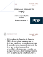 PED - Procedimento Especial de Despejo