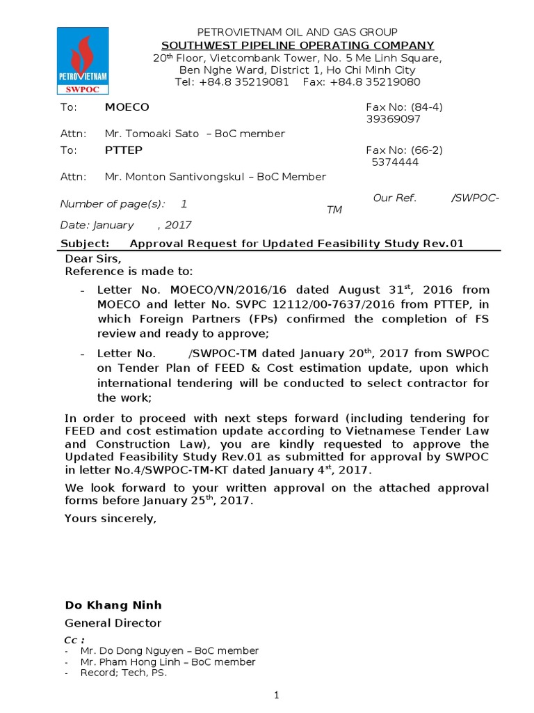 Boc - Approval Request For FS | PDF | Business | Finance & Money Management