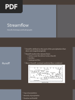 Streamflow: Runoff, Discharge and Hydrographs