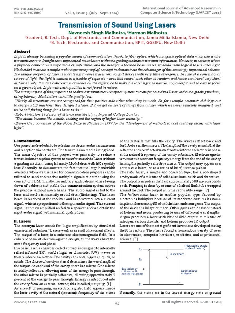 Navneesh Singh PDF | PDF | Laser | Amplifier