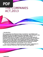 The Companies Act, 2013