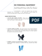 Protective Personal Equipment: Hand Protection