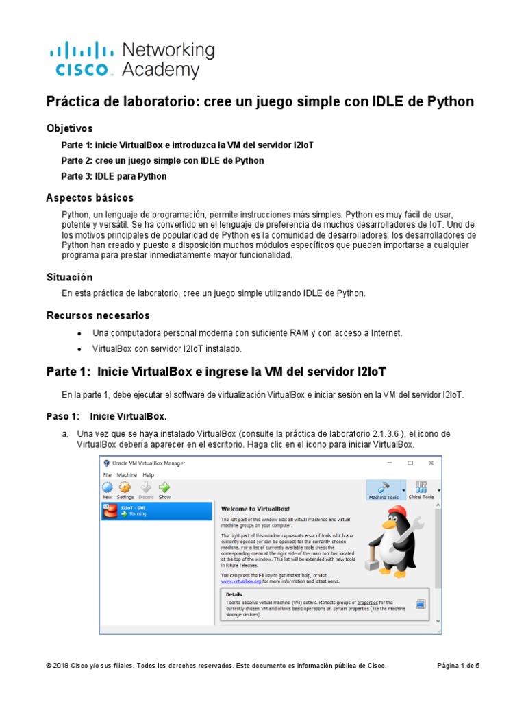 2.1.3.8 Lab - Create A Simple Game With Python IDLE | PDF | Python ...