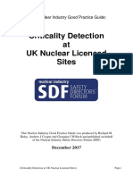 Criticality Detection at UK Nuclear Licenced Sites