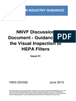 NNVF Discussion Document - Guidance For The Visual Inspection of HEPA Filters