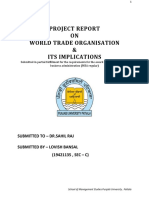 Project Report ON World Trade Organisation & Its Implications