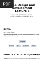 Web Design and Development Lecture 9 a - JavaScript Basics