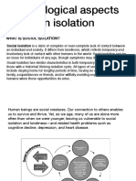 Sociological aspects of social isolation