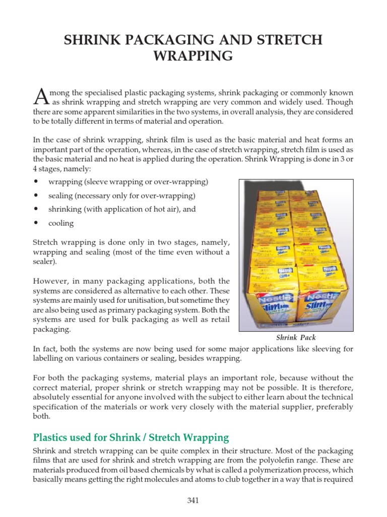 Shrink Packaging PDF | PDF | Polyethylene | Polyvinyl Chloride
