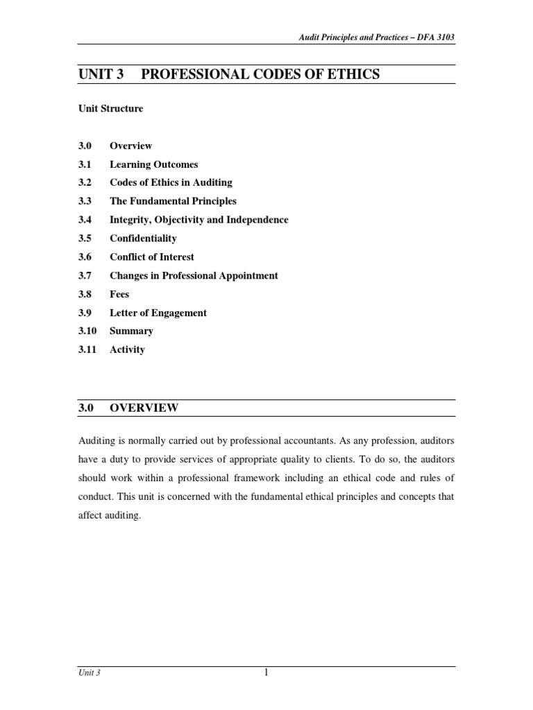 2 Professional Code of Ethics PDF PDF Financial Audit Confidentiality