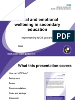 Social and Emotional Wellbeing in Secondary Education: Implementing NICE Guidance