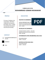 CV Muhammad Usman Munawar PDF
