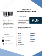 Muhammad Saad Irfan: Education Profile