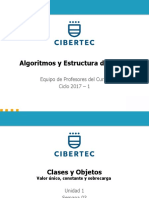 Algoritmos y Estructura de Datos: Clases y Objetos - Valor único, constante y sobrecarga