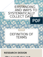 Understanding Data and Ways To Systematically Collect Data