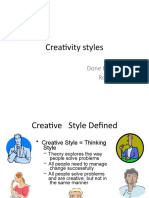 Creativity Styles: Done by Suraj Roll No 53