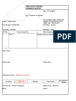 Shanmugha Precision Forging Non - Conformance Report: Rejection Cost 516