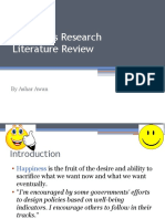 Happiness Research Literature Review: by Ashar Awan