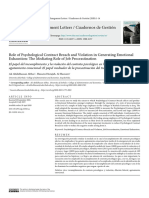 Role of Psychological Contract Breach and Violation in Generating Emotional Exhaustion: The Mediating Role of Job Procrastination