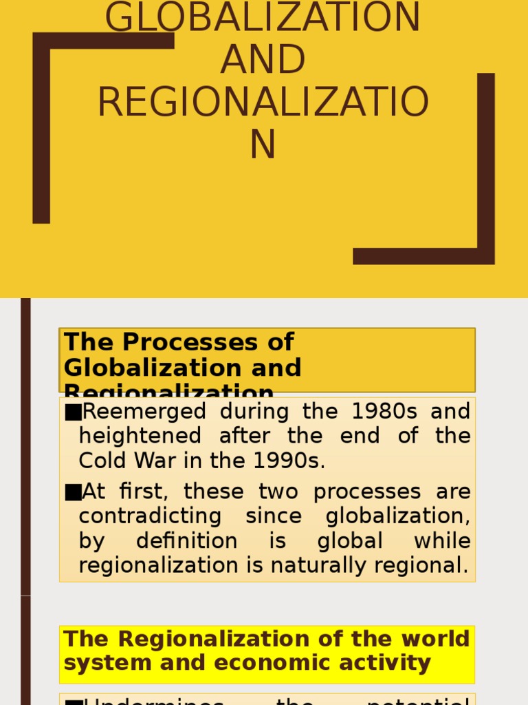 Globalization vs. Regionalization Dynamics | PDF | Financial Contagion ...