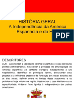 HISTÓRIA GERAL_CAP7_A Independência da América Espanhola e do Haiti