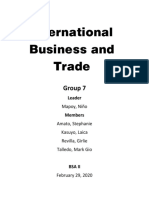 International Business and Trade: Group 7