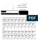 2019-2020 Student Schedule: Symmes Jr. High School