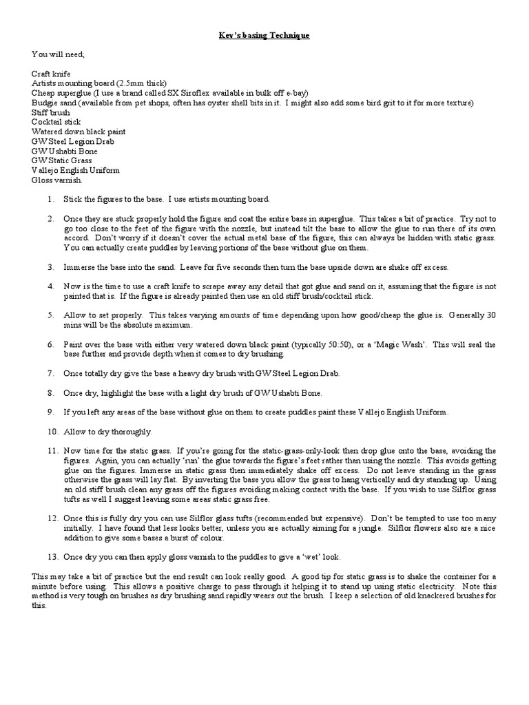 How to Base Miniatures Effectively | PDF | Nature