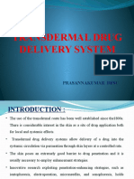 Transdermal Drug Delivery System: Prasannakumar Desu