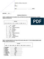 Ejercicio Práctico 3 Prefijos y Sufijos