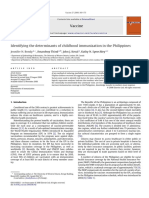 Identifying The Determinants of Childhood Immunization in The Philippines