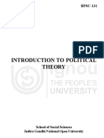 Introduction To Political Theory: BPSC-131