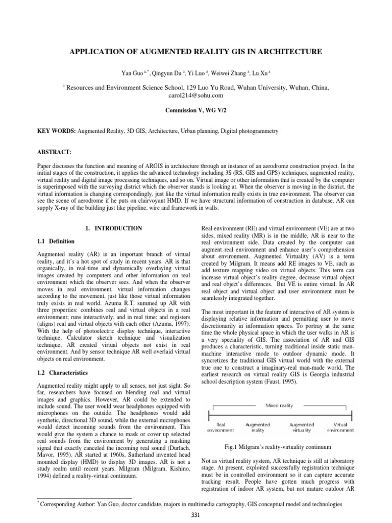 Augmented Reality GIS in Architecture | PDF | Art