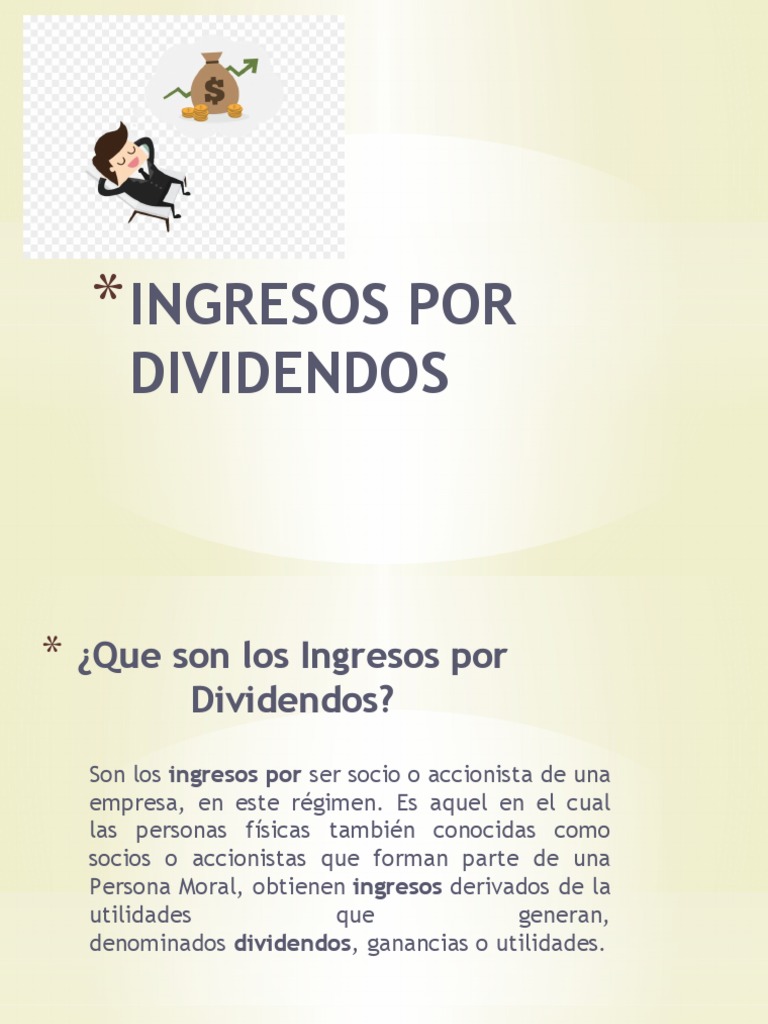 Ingresos Por Dividendos | PDF | Dividendo | Impuesto sobre la renta