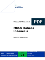 karakteristik bahasa Indonesia