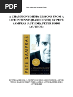 A Champions Mind Lessons From A Life in Tennis Hardcover by Pete Sampras Author Peter Bodo Author PDF