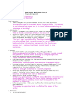 Peer Review Worksheet: Essay 3 Proposal Argument