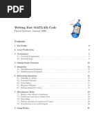 Fast Matlab Code