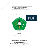 The Paper Change Management: International Management Economic Faculty University of Lancang Kuning