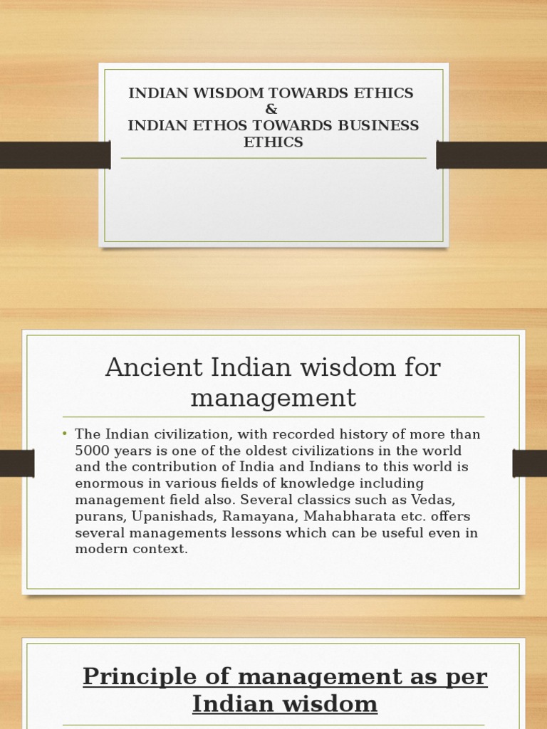 Ancient Indian Wisdom for Modern Management | PDF | Ātman (Hinduism ...