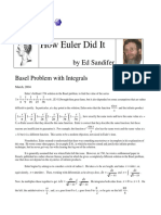How Euler Did It: by Ed Sandifer